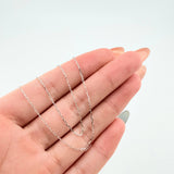 Cadena Cajón 1.1gr / 40cm / 1mm Oro Blanco +3 18K ©