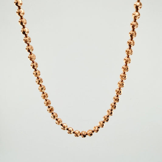 Cadena Militar Media Luna 29.6gr / 60cm / 5mm Oro Rosa Nac.Esp. 18K ©