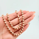 Cadena Militar Media Luna 29.6gr / 60cm / 5mm Oro Rosa Nac.Esp. 18K ©