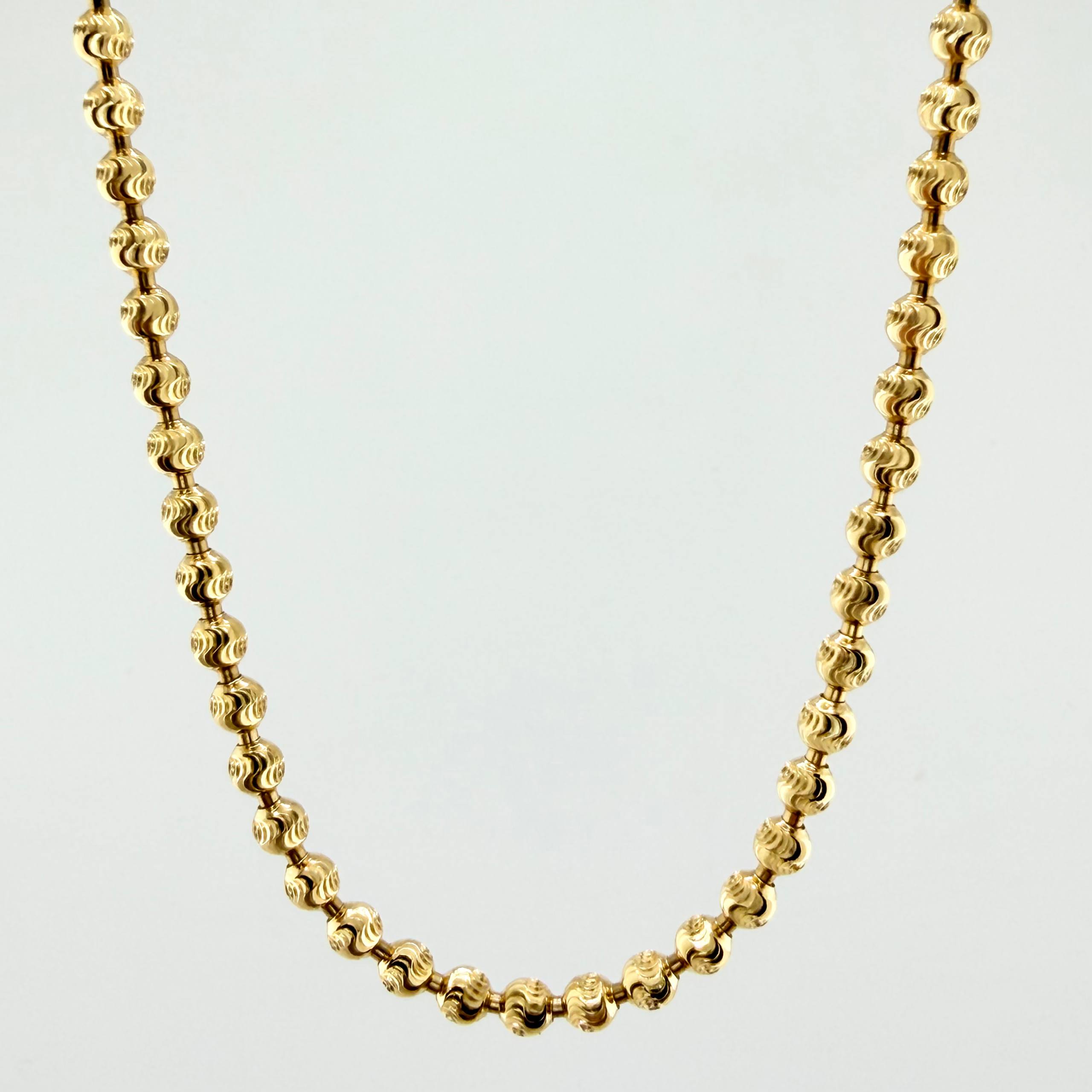Cadena Militar Media Luna 34.9gr / 60cm / 5mm Oro Amarillo Nac.Esp. 18K ©