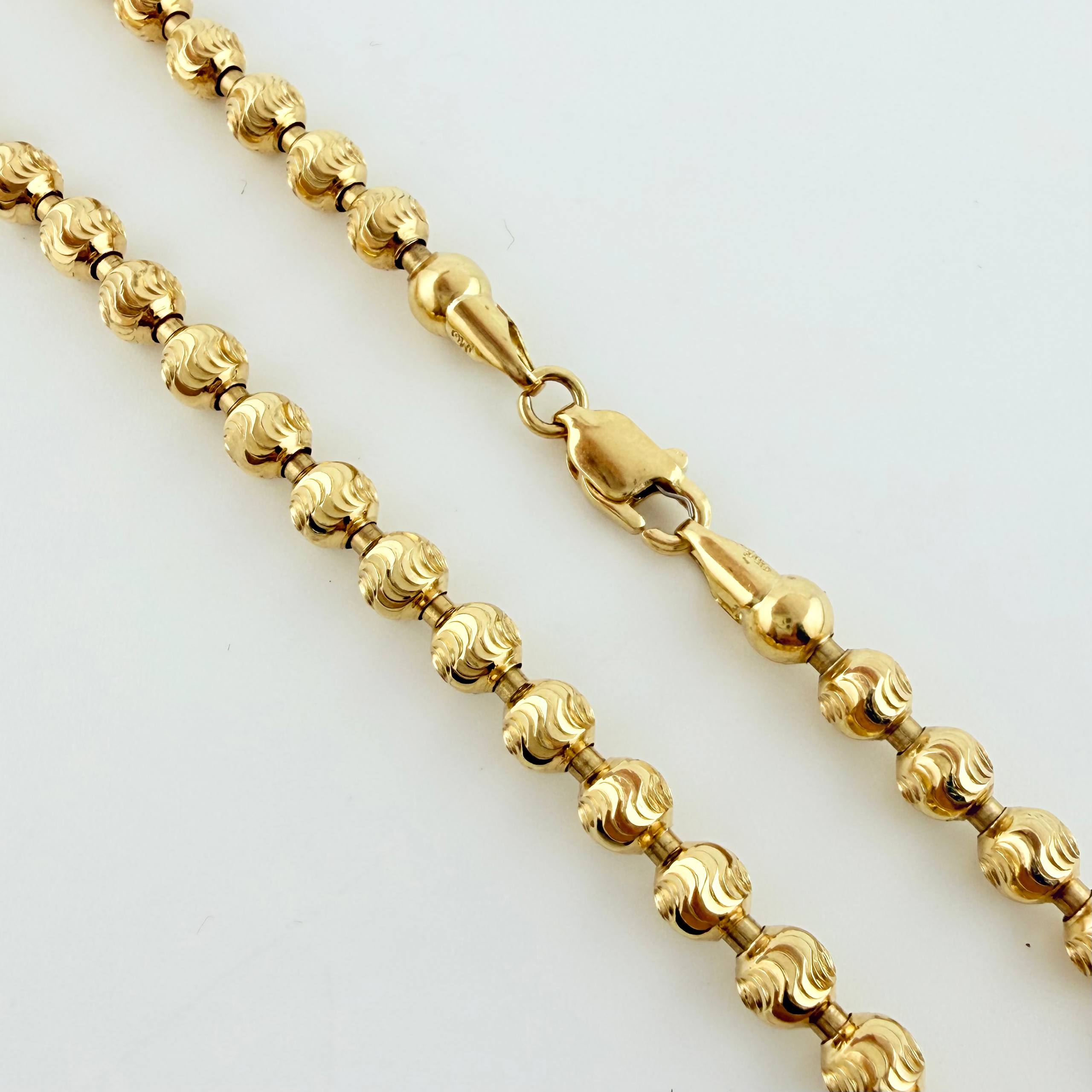 Cadena Militar Media Luna 34.9gr / 60cm / 5mm Oro Amarillo Nac.Esp. 18K ©