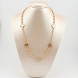 Cadena Militar Trebol blanco Diamantado 27gr / 50cm / 14.9mm Oro Rosa Nac.Esp. 18K ©