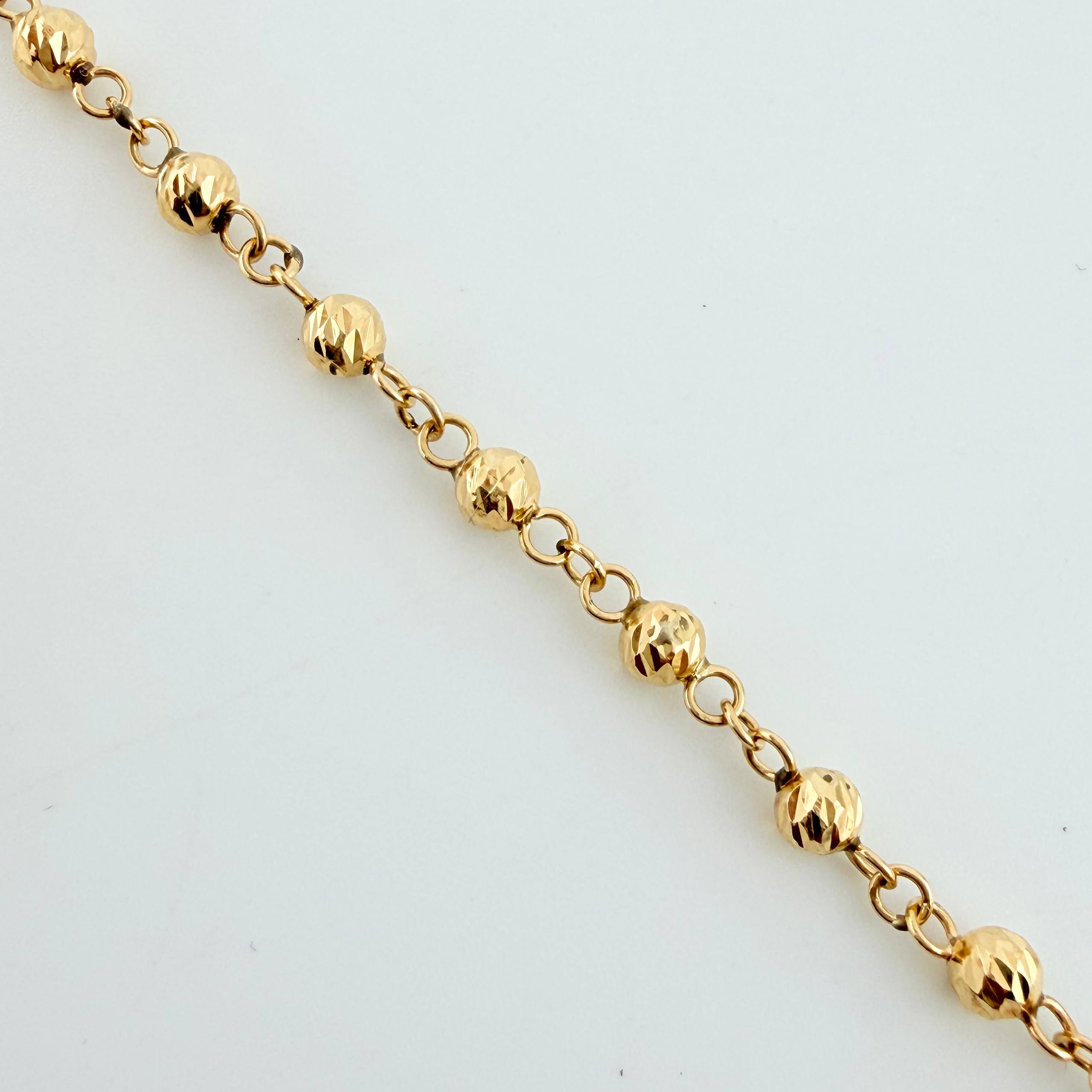 Pulso Tipo Militar Diamantado 1.85gr / 16cm / 3mm Oro Amarillo 18K ©
