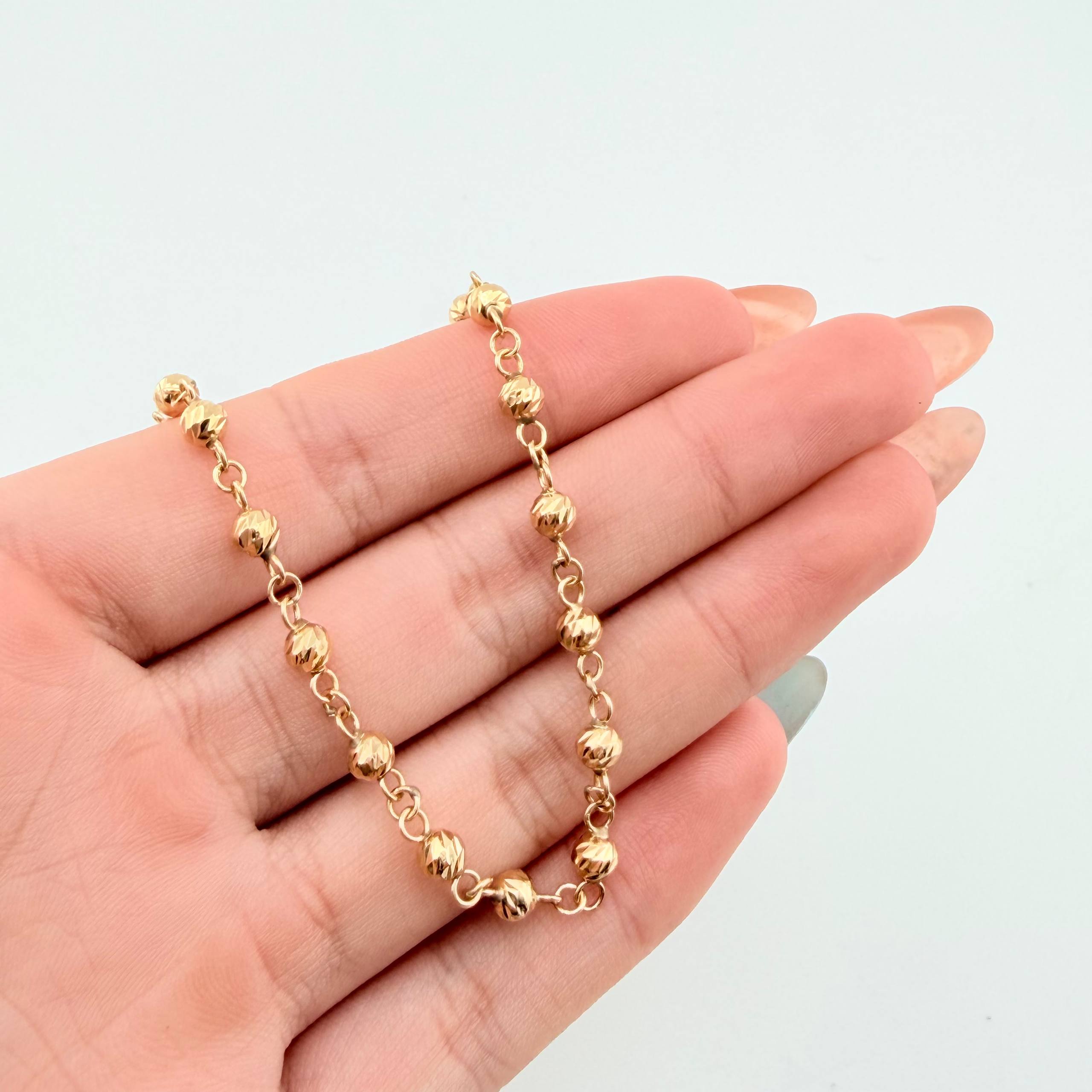 Pulso Tipo Militar 2.1gr / 18cm / 4mm Oro Amarillo 18K *