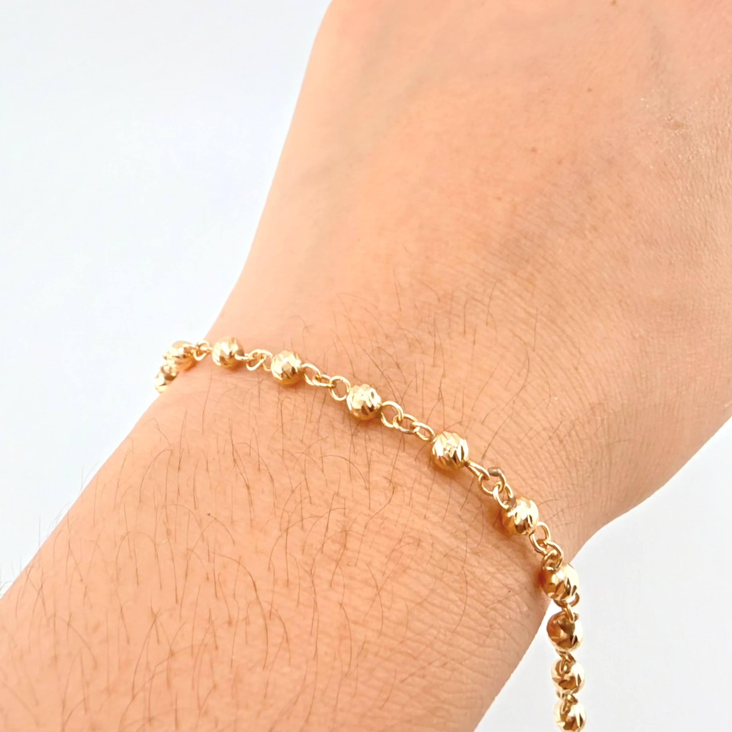 Pulso Tipo Militar 2.5gr / 20.5cm / 4mm Oro Amarillo 18K *