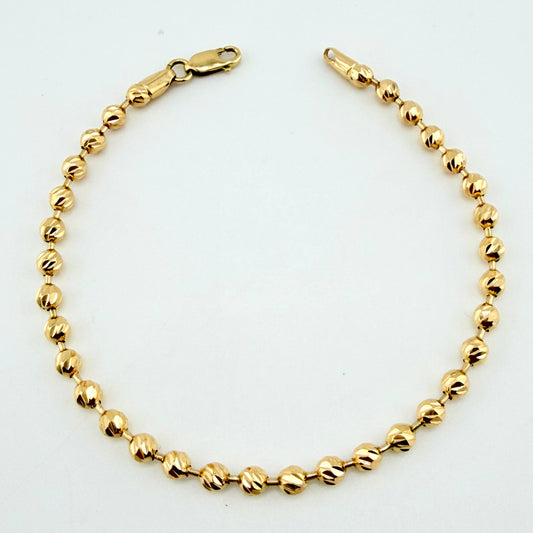 Pulso Militar 8.15gr / 18cm / 4mm Oro Amarillo Nac.Esp. 18K