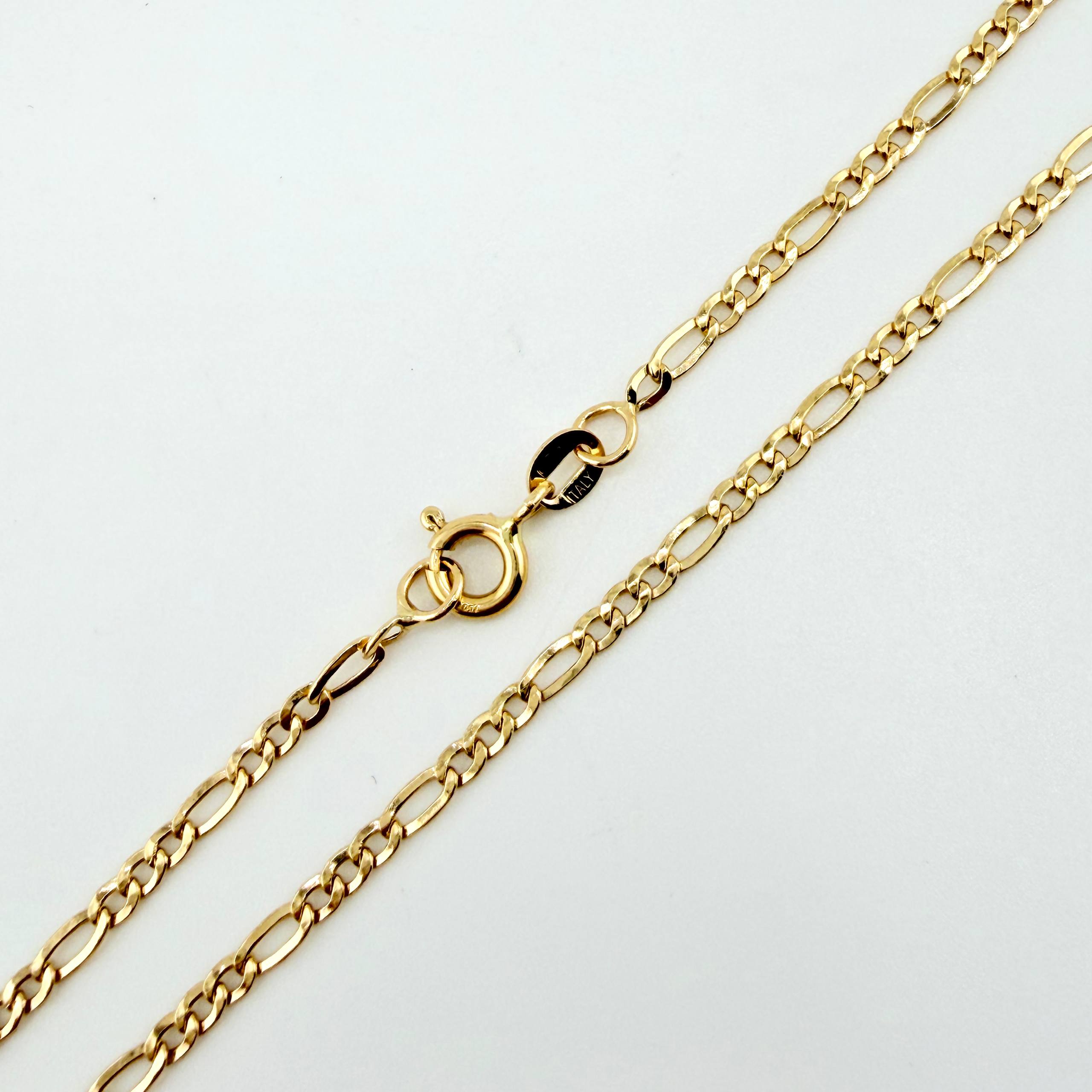 Tobillera Fígaro 2.2gr / 24.5cm / 2.9mm Oro Amarillo +1 ©