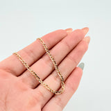 Tobillera Figaro 1.75gr / 25cm / 2.4mm Oro Amarillo +1 18K ©