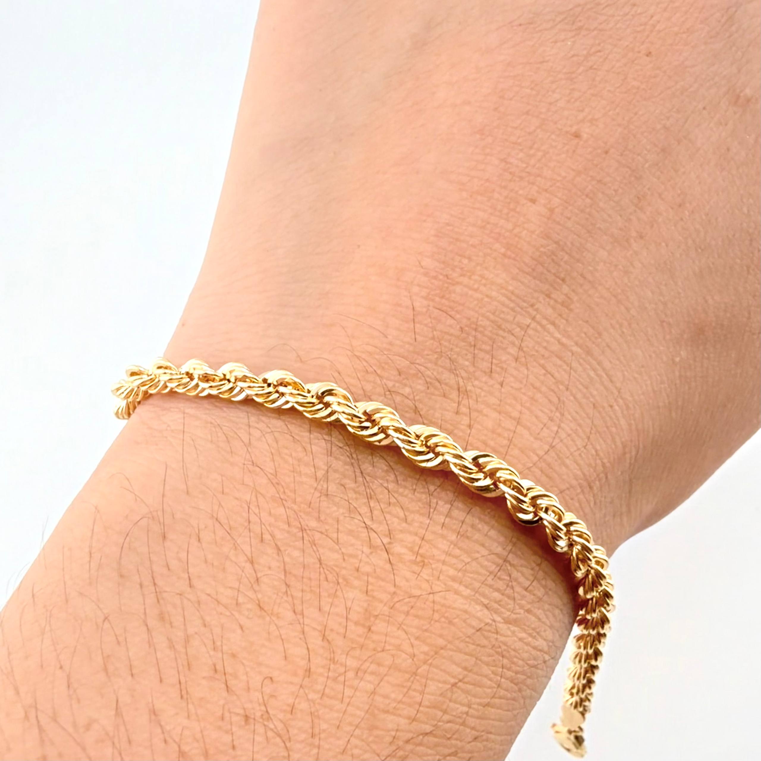 Pulso Lazo 3.85gr / 19.5cm / 3.9mm Oro Amarillo +3 18K ©