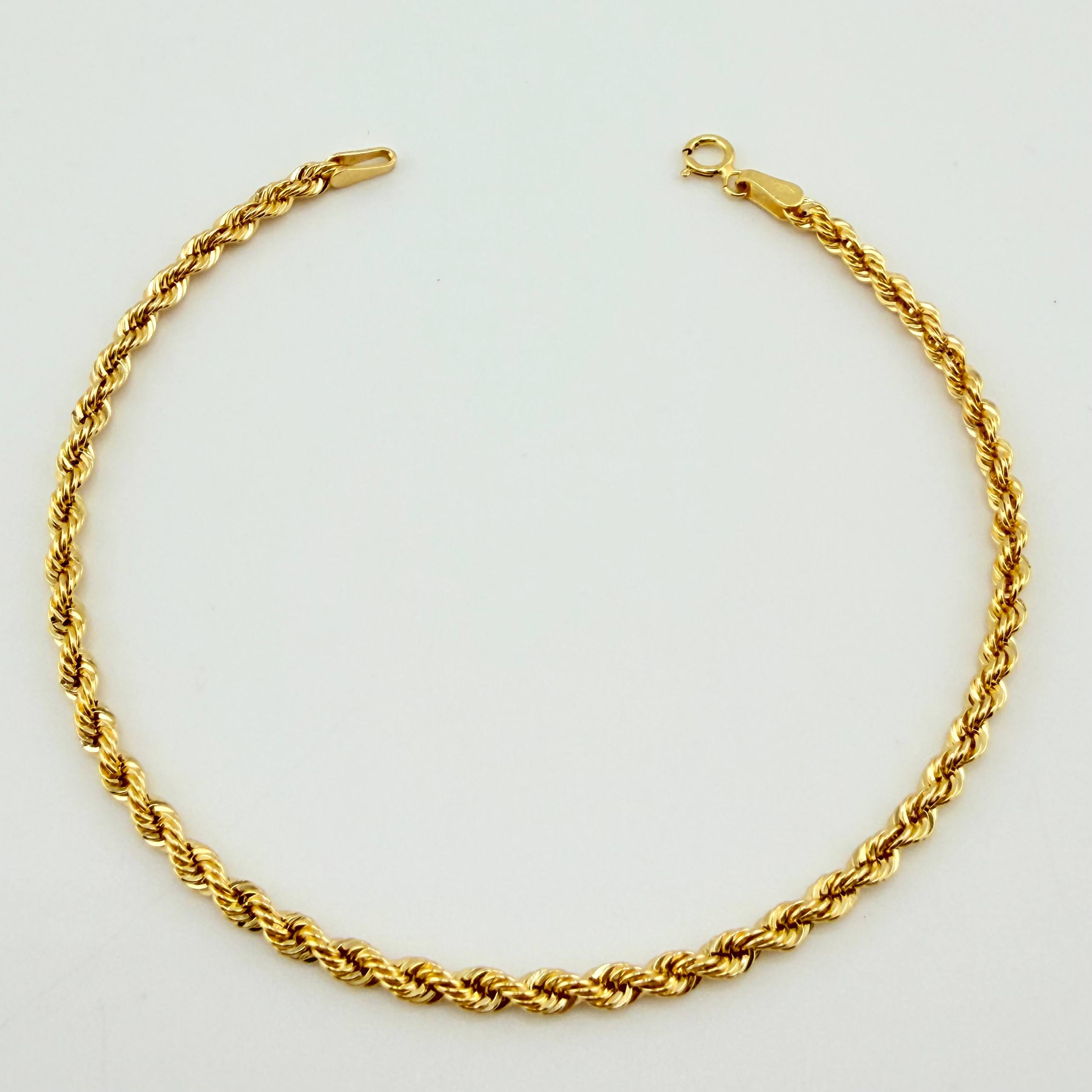 Pulso Lazo 1.85gr / 18.5cm / 2.7mm Oro Amarillo +3 18K