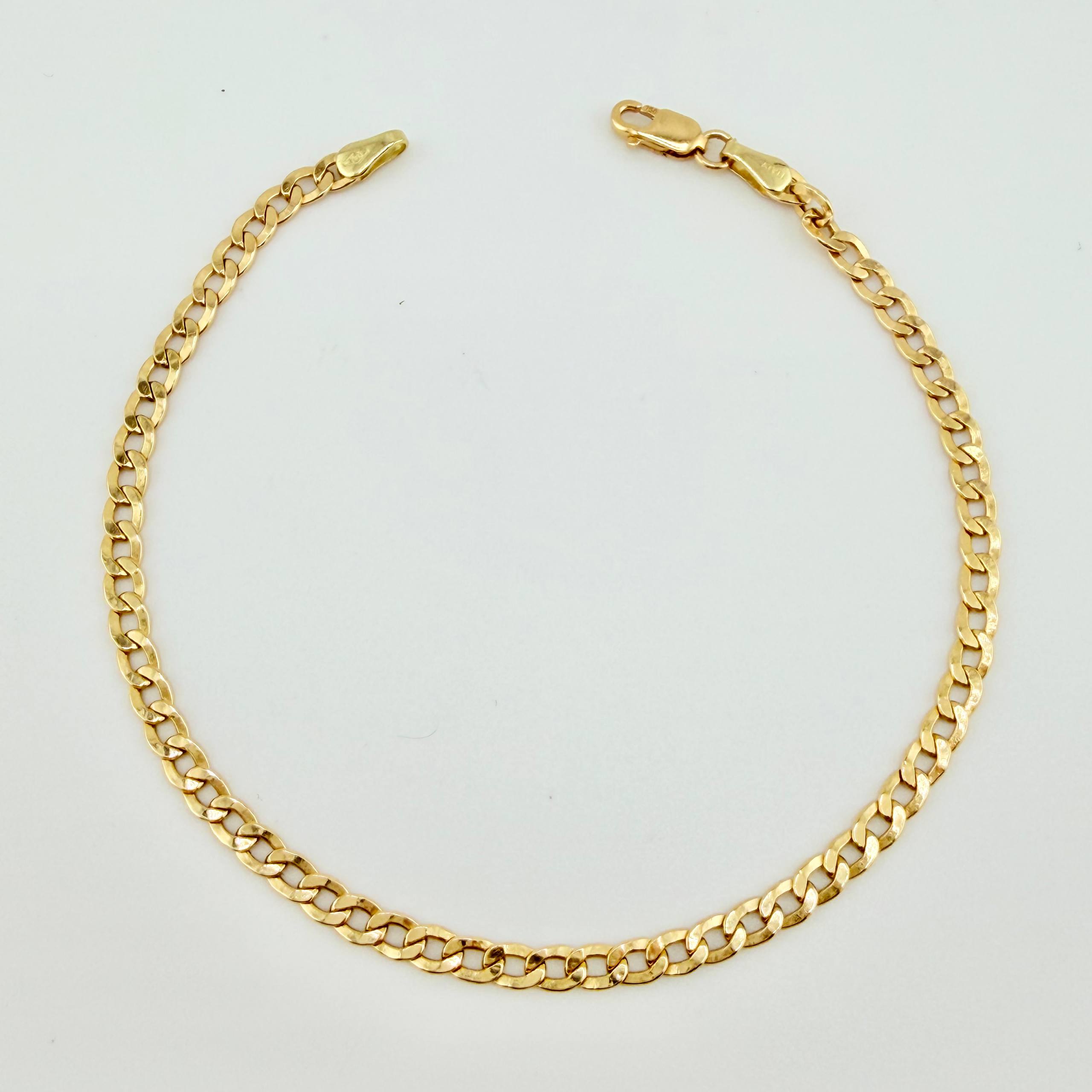 Pulso Cubano 2.35gr / 19cm / 3.3mm Oro Amarillo +1 18K ©