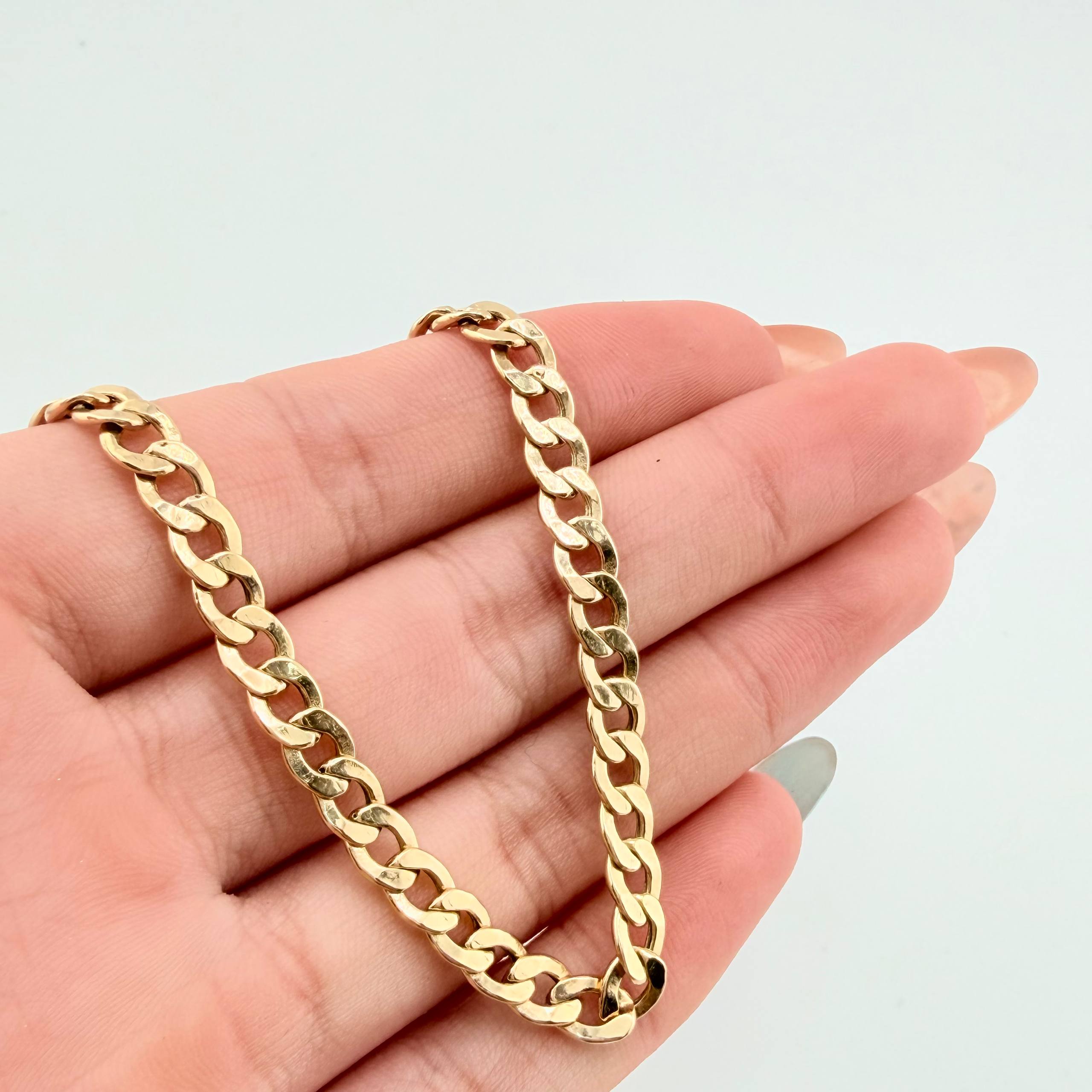 Pulso Cubano 5.2gr / 19cm / 5mm Oro Amarillo +1 18K ©
