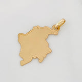 Dije Placa Mapa Colombia 1.1 g / 3 cm Oro Amarillo 18K