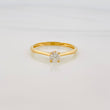 Anillo Solitario Diamantes 25 Pts 1.5 g / T7 1/2 Oro Amarillo 18K