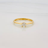 Anillo Solitario Diamantes 25 Pts 1.5 g / T7 1/2 Oro Amarillo 18K