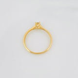 Anillo Solitario Diamantes 25 Pts 1.5 g / T7 1/2 Oro Amarillo 18K