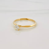 Anillo Solitario Diamante 24 Pts 1.6 g / T5 1/2 Oro Amarillo 18K