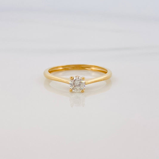 Anillo Solitario Diamantes 26 Pts 1.25 g / T5 3/4 Oro Amarillo 18K