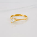 Anillo Solitario Diamante 30 Pts 1.65 g / T5 3/4 Oro Amarillo 18K