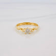 Anillo Solitario Entrelazado Diamante 27 Pts 1.95 g / T6 3/4 Oro Amarillo 18K