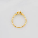 Anillo Solitario Entrelazado Diamante 27 Pts 1.95 g / T6 3/4 Oro Amarillo 18K