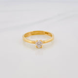 Anillo Solitario Diamante 25 Pts 1.7 g / T6 3/4 Oro Amarillo 18K