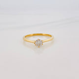 Anillo Solitario Diamante 24 Pts 1.65 g / T6 3/4 Oro Amarillo 18K