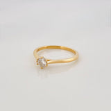 Anillo Solitario Diamante 24 Pts 1.65 g / T6 3/4 Oro Amarillo 18K