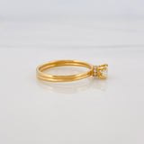 Anillo Solitario Diamantes 35 Pts 2.45 g / T7 1/4 Oro Amarillo 18K