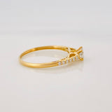 Anillo Solitario Diamantes 34 Pts 1.3 g / T7 Oro Amarillo 18K