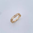 Anillo Corazones 2.15gr / T7 / Circones Blancos Oro Amarillo 18K &