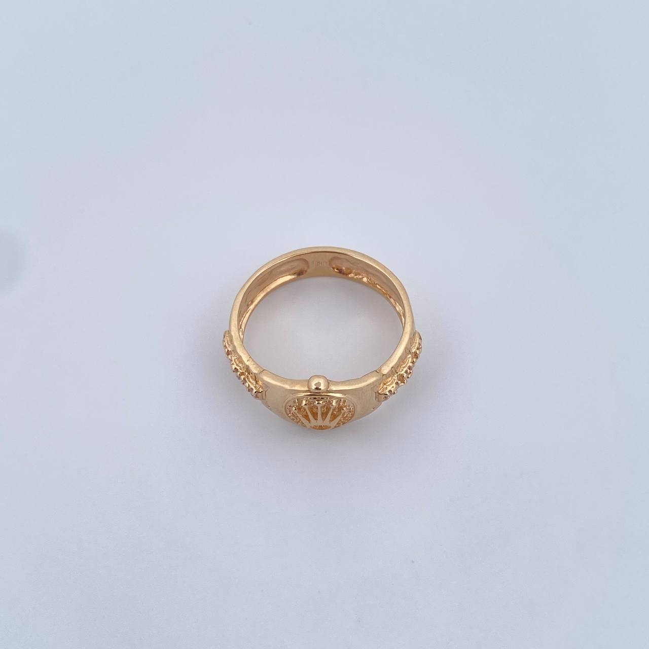 Anillo Correa Corona RX 3.45gr / T8 / Circones Blancos Oro Amarillo 18K &