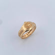 Anillo Correa Corona RX 3.45gr / T8 / Circones Blancos Oro Amarillo 18K &