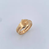 Anillo Correa Corona RX 3.45gr / T8 / Circones Blancos Oro Amarillo 18K &