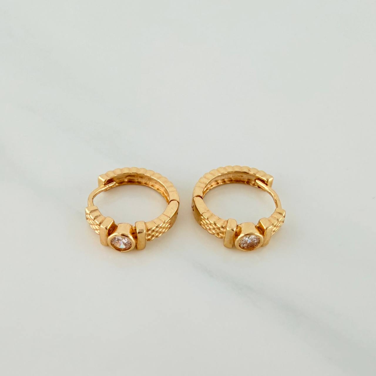 Candongas Amuleto Maya 2.95gr / 1.3cm / Oro Amarillo 18K $