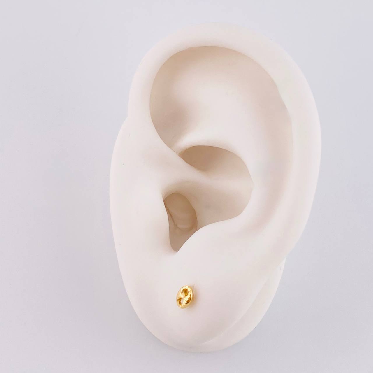 Topos Gc Diamantado 0.4 g / 3.4 mm Oro Amarillo 18K