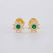 Topos Flor Ocho Petalos 0.85 g / 6.3 mm Oro Amarillo 18K