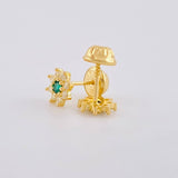 Topos Flor Ocho Petalos 0.85 g / 6.3 mm Oro Amarillo 18K