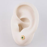 Topos Flor Ocho Petalos 0.85 g / 6.3 mm Oro Amarillo 18K