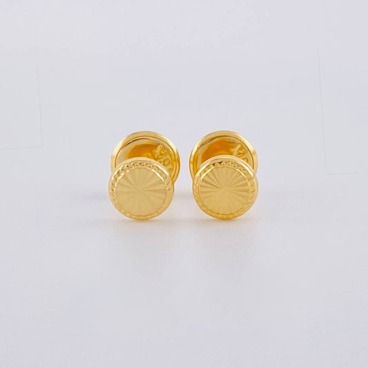 Topos Circulo Diamantado 0.55 g / 6 mm Oro Amarillo 18K