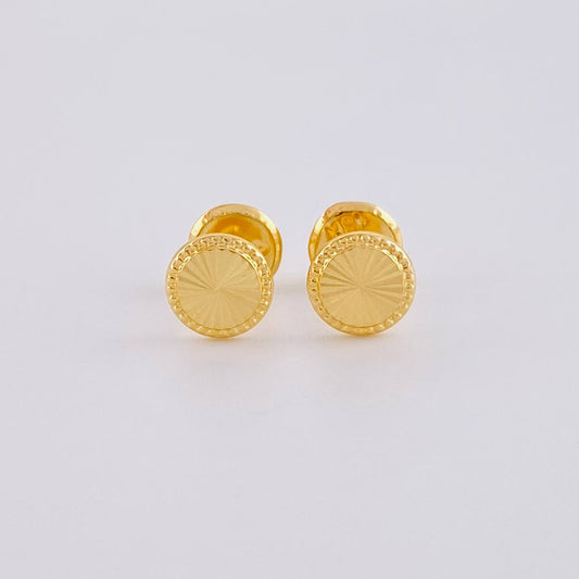 Topos Circulo Diamantado 0.7g / 7.15mm Oro Amarillo 18K