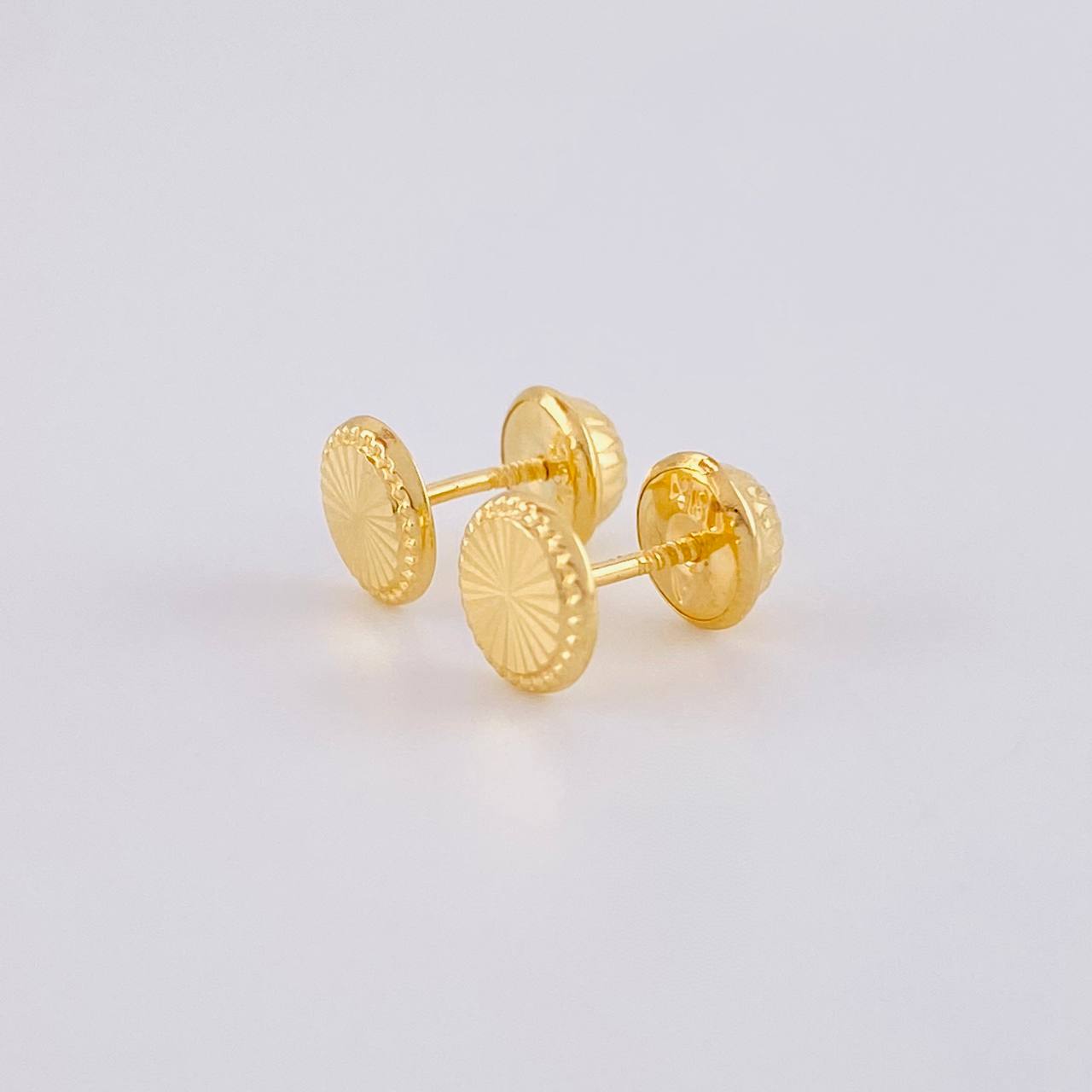 Topos Circulo Diamantado 0.7g / 7.15mm Oro Amarillo 18K
