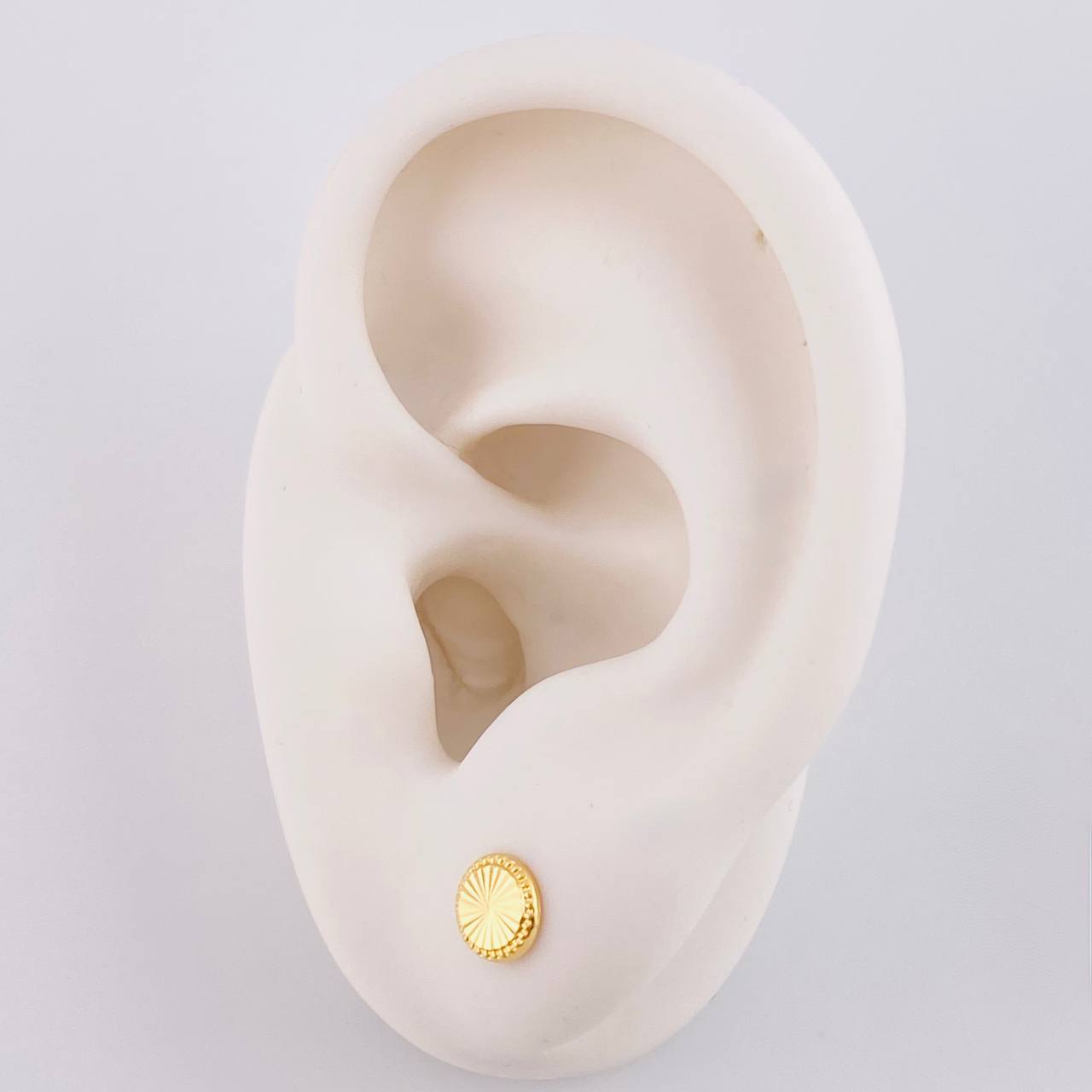 Topos Circulo Diamantado 0.5 g / 5 mm Oro Amarillo 18K