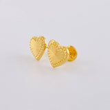 Topos Corazón Diamantado 0.95 g / 8.8 mm Oro Amarillo 18K
