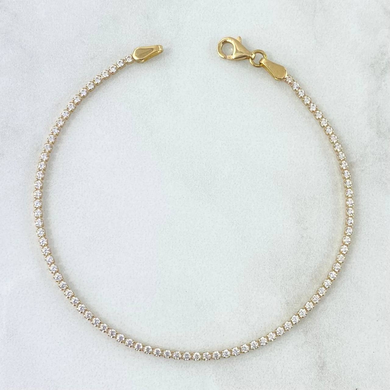 Pulso Tennis 2.5gr / 18cm / 0.25mm Oro Amarillo +4 18K ©