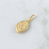 Dije San Miguel 0.7gr / 2cm / Lisa - Circulo Texturizado Oro Amarillo 18K ©