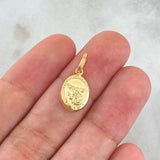 Dije San Miguel 0.7gr / 2cm / Lisa - Circulo Texturizado Oro Amarillo 18K ©