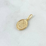 Dije San Miguel 0.75gr / 2cm / Mate-Liso-Circular Oro Amarillo 18K ©