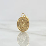 Dije San Miguel 0.75gr / 2cm / Mate-Liso-Circular Oro Amarillo 18K ©