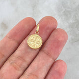 Dije San Benito 1.15gr / 2cm / Mate-Liso-Circular Oro Amarillo 18K ©